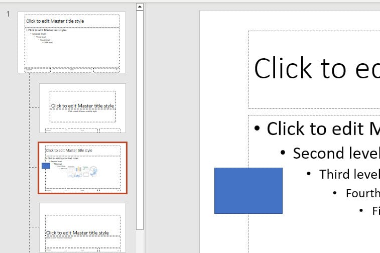 PowerPoint Slide Master - Inserting a Shape on a Layout