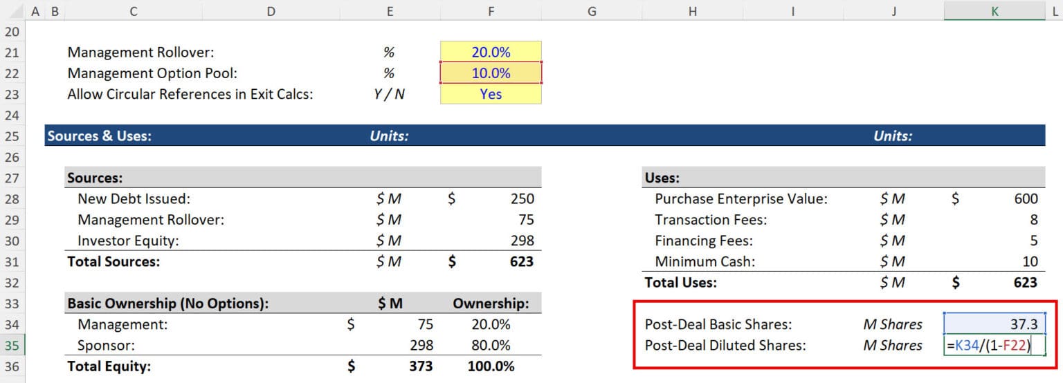 Management Rollover vs. Management Option Pool in LBOs